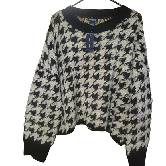 Max Edition Houndstooth Sweater $108 Size Large - Picture 2 of 12
